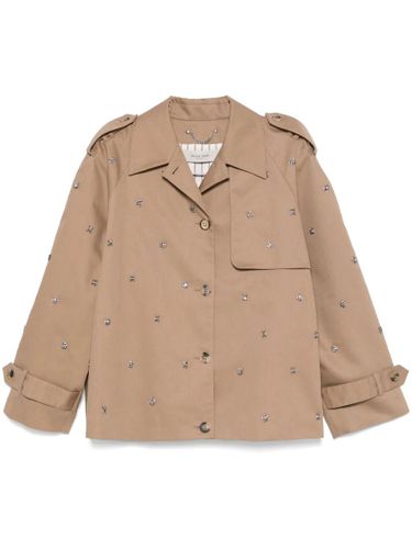 Journey W`s Over Short Trench Coat Noa Heavy Cotton Gabardine Crystals Embellishment - Golden Goose - Modalova