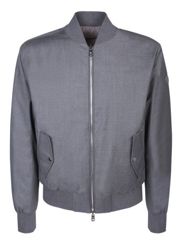 Moncler Aver Bomber Grey Jacket - Moncler - Modalova