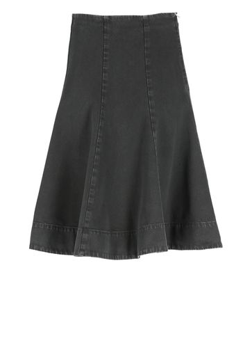 Khaite Black Cotton Blend Skirt - Khaite - Modalova