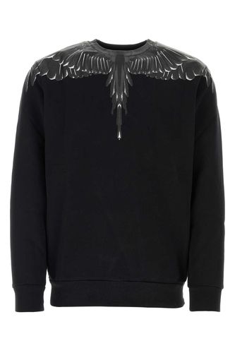 Black Cotton Icon Wings Sweatshirt - Marcelo Burlon - Modalova