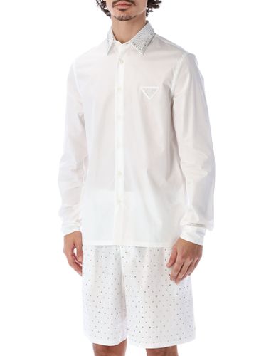 Prada Studded Cotton Shirt - Prada - Modalova