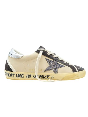 Beige/ Leather Suede Super Star Sneakers - Golden Goose - Modalova