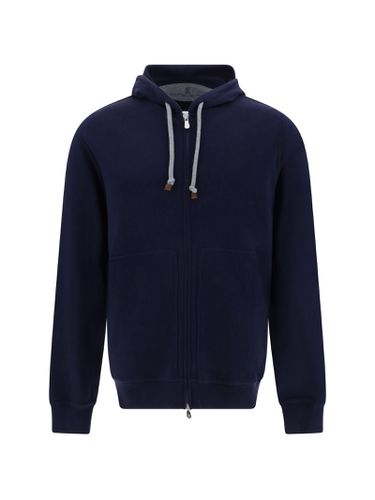 Zip-front Hooded Sweatshirt - Brunello Cucinelli - Modalova