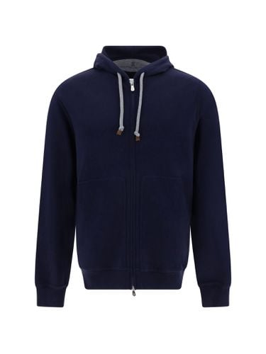 Zip-front Hooded Sweatshirt - Brunello Cucinelli - Modalova