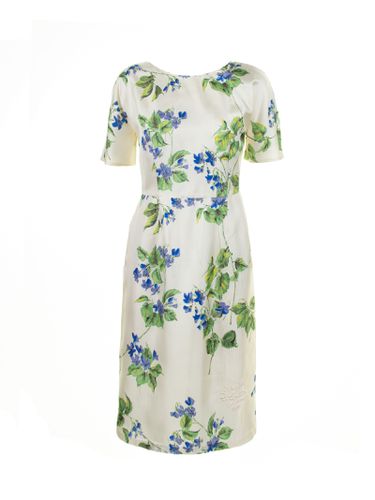 Prada Long Dress In Floral Twill - Prada - Modalova