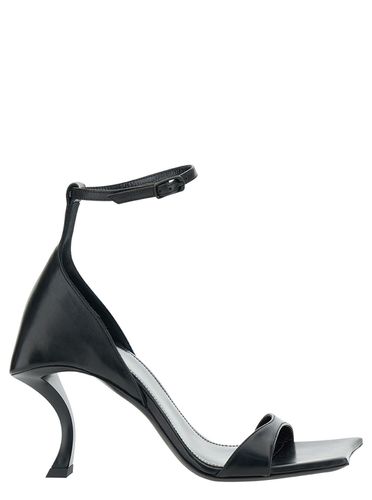 Hourglass Sandals With Curved Heel In Leather Woman - Balenciaga - Modalova