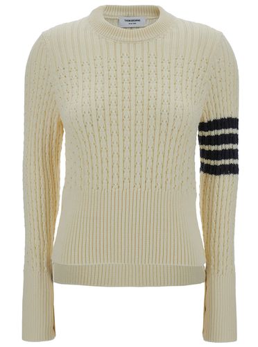 Knit Pullover With 4 Bar Detail In Wool Woman - Thom Browne - Modalova