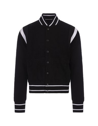 Bomber Jacket In Velvet Effect Knitwear - Givenchy - Modalova