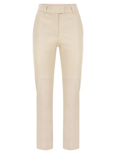 Nappa Leather Cigarette Trousers - Brunello Cucinelli - Modalova