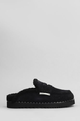 Genda Slipper-mule In Black Suede - Ash - Modalova