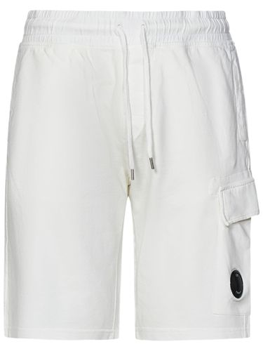 C. P. Company White Cotton Bermuda Shorts - C.P. Company - Modalova