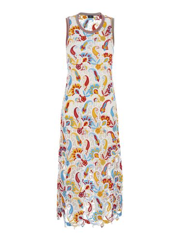 Sleeveless Long Dress With Round Neck And All-over Floral Print In Viscose Blend Woman - Etro - Modalova