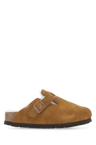 Camel Suede Boston Slippers - Birkenstock - Modalova