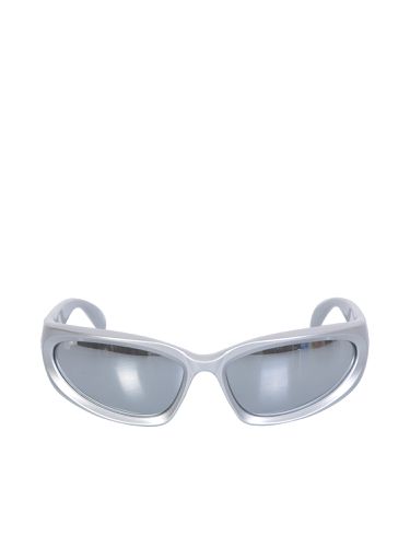 Black Swift Oval Sunglasses - Balenciaga - Modalova