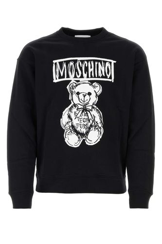 Moschino Black Cotton Sweatshirt - Moschino - Modalova
