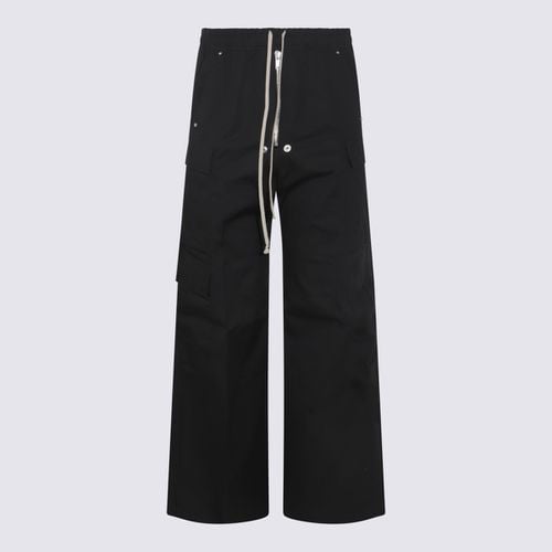 Rick Owens Black Cotton Pants - Rick Owens - Modalova