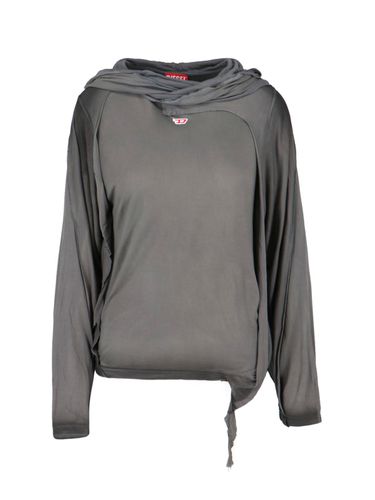 Diesel Logo Detailed Hooded Top - Diesel - Modalova