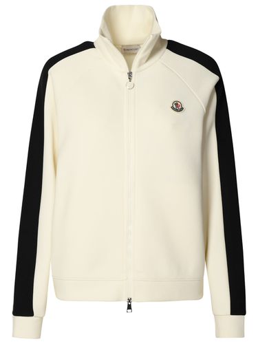 Ivory Cotton Blend Sweatshirt - Moncler - Modalova