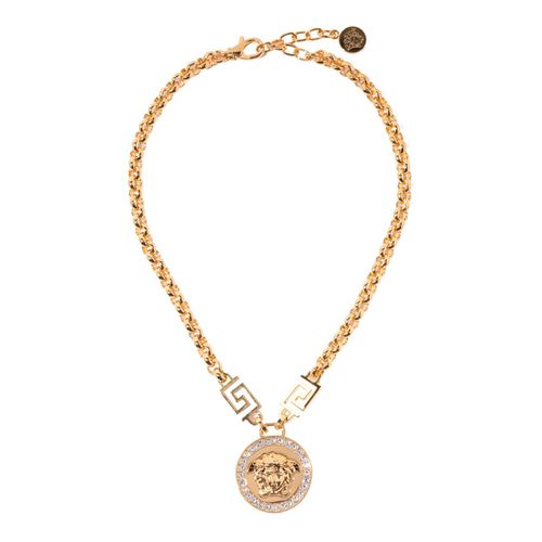 La Medusa Greca Necklace With Crystals - Versace - Modalova