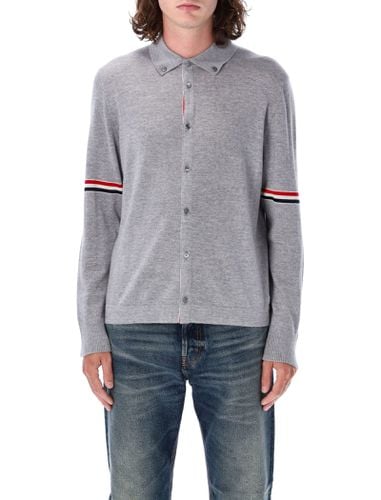 Jersey Stitch Button Down Sweater - Thom Browne - Modalova