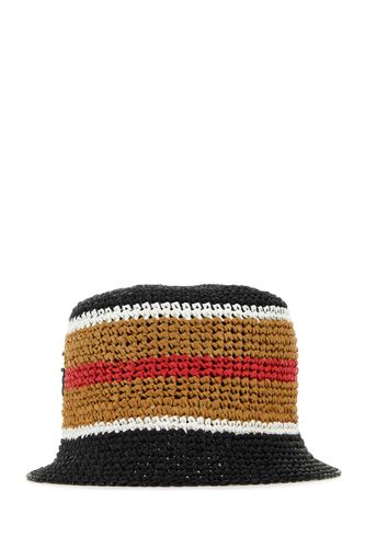 Burberry Embroidered Raffia Hat - Burberry - Modalova