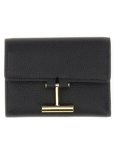 T Logo Plaque Tri-fold Wallet - Tom Ford - Modalova