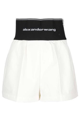 Safari Short With Exposed Zipper And Logo Elastic - Alexander Wang - Modalova