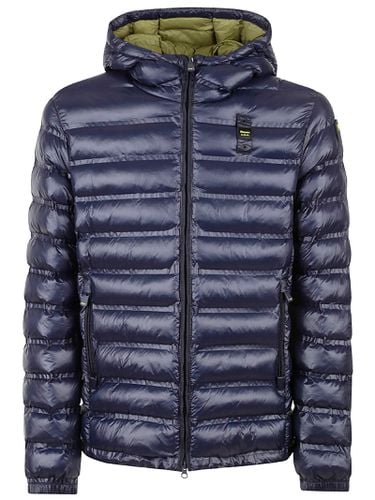 Logo Patched Slim Padded Jacket - Blauer - Modalova