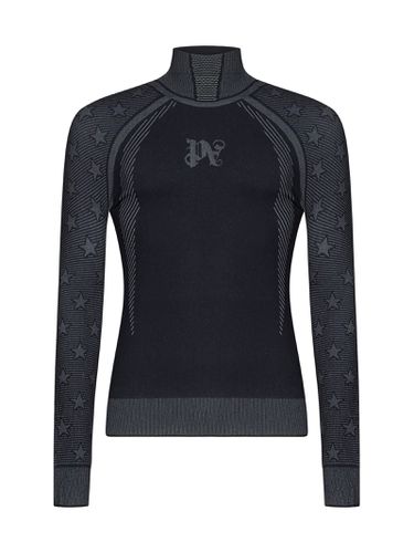 Monogram Printed High Neck Ski Top - Palm Angels - Modalova