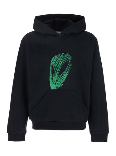 Hoodie With Maxi Alien Head Print On The Front In Cotton Blend Man - Coperni - Modalova