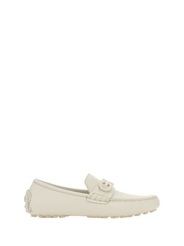 Ferragamo White Leather Loafers - Ferragamo - Modalova