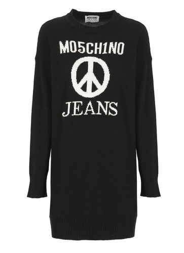 Jeans Logo Intarsia-knit Dress - M05CH1N0 Jeans - Modalova