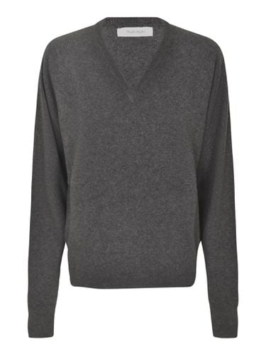 Alyki V-neck Rib Plain Sweater - alyki - Modalova