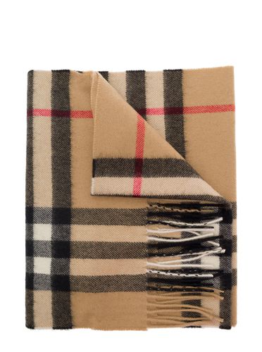 Scarf With Vintage Check Print In Cashmere Man - Burberry - Modalova