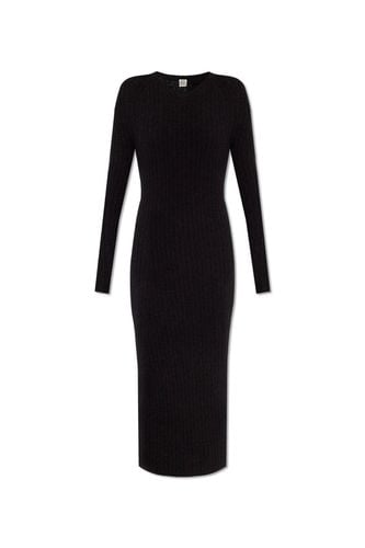 V-neck Ribbed-knit Maxi Dress - Totême - Modalova