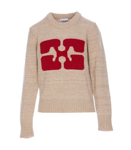 Ganni Graphic Butterfly Sweater - Ganni - Modalova