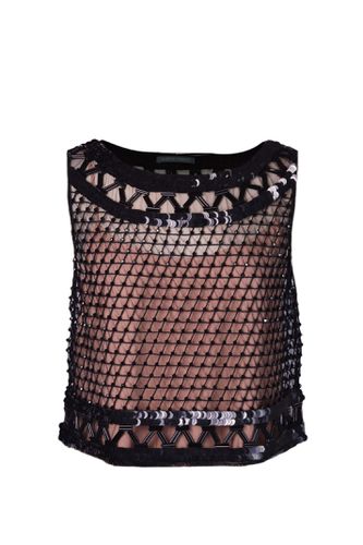Crop Top Embroidered With Beads And Sequins - Alberta Ferretti - Modalova