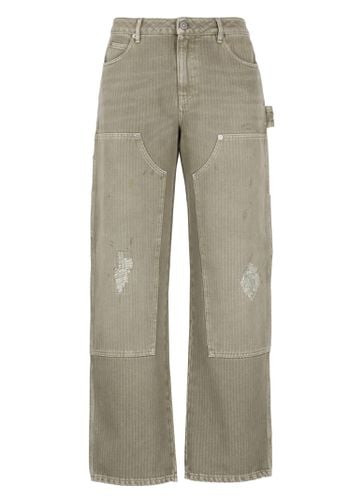 Destroyed Pinstriped Pants - Golden Goose - Modalova