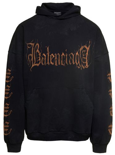 Hooded Sweatshirt And heavy Metal Motif Logo In Cotton Man - Balenciaga - Modalova