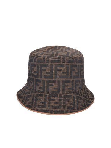 Fendi Ff Jacquard Brown Bucket Hat - Fendi - Modalova