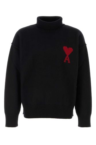 Black Wool Sweater - Ami Alexandre Mattiussi - Modalova