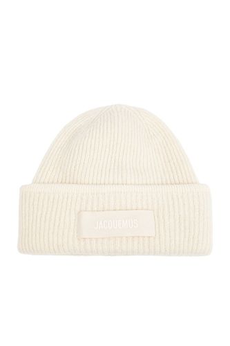 Jacquemus Logo Patch Ribbed Beanie - Jacquemus - Modalova