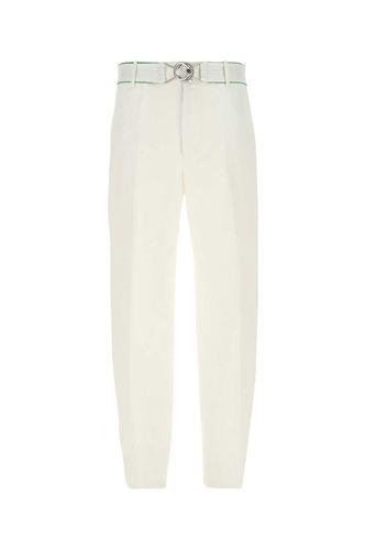 White Cotton Wide-leg Pant - Bottega Veneta - Modalova