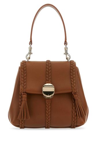 Brown Leather Small Penelope Handbag - Chloé - Modalova