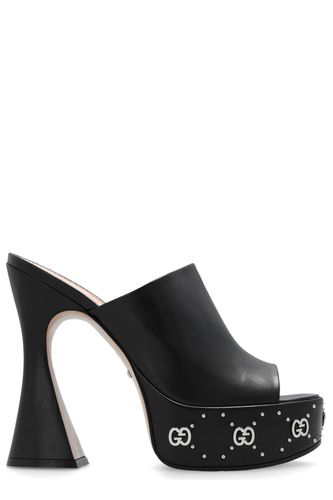 Gg Logo Plaque Platform Sandals - Gucci - Modalova