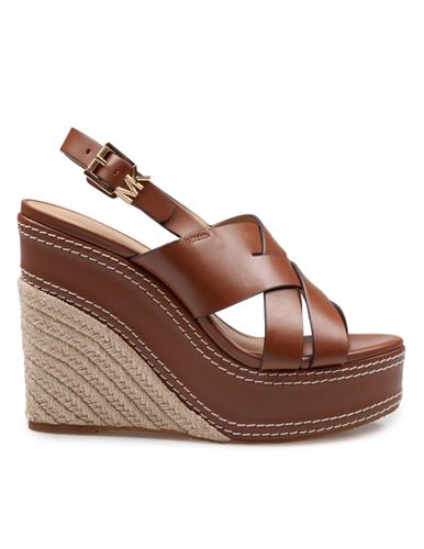 Nora Wedge Sandal In Leather Color - Michael Kors Collection - Modalova