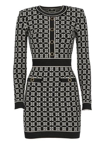 Jacquard Knit Mini-dress - Elisabetta Franchi - Modalova