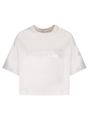 Moncler Oversize Ivory T-shirt - Moncler - Modalova