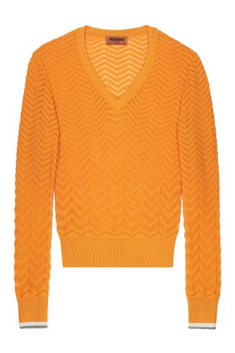 Missoni Cotton V-neck Sweater - Missoni - Modalova