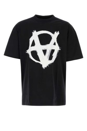 Black Cotton Oversize T-shirt - VETEMENTS - Modalova